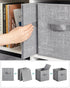 SONGMICS Set of 6 Storage Cubes, 11-Inch Non-Woven Fabric Bins with Double Handles, Foldable Closet Organizers, Cattail