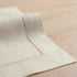 Solino Home Linen Placemats Set of 4 - Classic Hemstitch Natural Table Mats, 14 x 19 Inch, 100% Pure Linen
