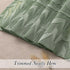 Leia 72 Inch Sheer Curtains Sage Green Panels Set of 2, Double Rod Pocket Window Living Room Curtain with Leaves, Light