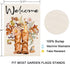 Welcome Boots Garden Flag, Vertical Double Sided Flower Bird Autumn Fall Decor 12.5 x 18 Inches