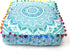 16" CRAFT KALA Green Ombre Large Hippie Mandala Meditation Floor Ottoman Pillow Cushion Pouf Cover Square Poufs
