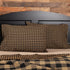 VHC Brands Black Check Standard Pillow Case Set, 2 Count, 21x30, Black and Tan