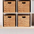 LYJWOO6D Wicker Storage Cubes - Rectangular Laundry Organizer Totes for Shelves, Set of 2 Pcs, 11x11x11inch