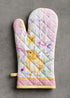 Maison d' Hermine Oven Gloves 100% Cotton Oven Glove 7.5 Inch x 13 Inch with Loop Heat Resistant, BBQ, Cooking, Baking, Grilling, Barbeque, Easter Zest - Spring/Summer