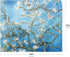 Tempered Glass Cutting Board, Van Gogh Design Green Flower, Large Heat Resistant, Dishwasher Safe 12x14 inch