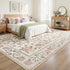 5x7 Maxsoft Large Area Rugs for Living Room Bedroom, Washable Floral Area Rugs, Non-Slip and Stain Resistant Soft Throw