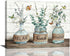 Tijuboni Farmhouse Bathroom Decor Wall Art - Rustic Botanical Pictures Canvas Print for 8''x12''