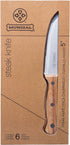 Mundial 5 Inch Steak Knife Set with Wood Handle, 6 Pieces