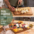17" 13" Acacia Wood Cutting Board and Chopping Board with Handle for Meat, Cheese Board, Vegetables, Bread