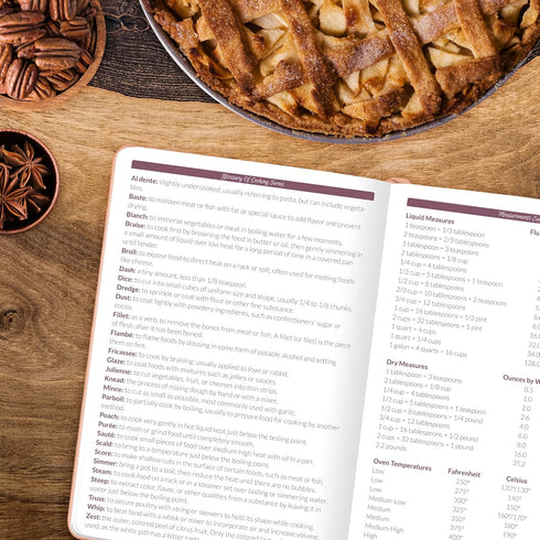 GoGirl Recipe Book – Blank Cookbook to Write In Your Own Recipes – A5, 58 Recipes Total - Peach Pink
