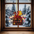 2025 Book Lover Ornament Stained Glass Style Ornament for Readers, Just One More Chapter Bookmark Included, Gifts