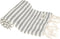 Bersuse 100% Cotton Malibu Turkish Towel – 37x70 Inches, Silver Gray.