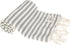 Bersuse 100% Cotton Malibu Turkish Towel – 37x70 Inches, Silver Gray.