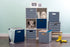 11x11x11, DII Polyester Cube Storage Collection Hard Sided Collapsible, Nautical Blue