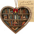 Book Christmas Ornament 2025, Wooden Bookshelf Book Lovers Gifts Christmas Tree Decor,