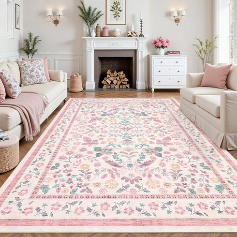 5x7 GarveeHome Area Rugs for Living Room Machine Washable Rug Non Slip Backing Soft Large Stain Resistant Low Pile