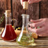 Set, Set 2 Set, Set 2 Crystalia Olive Oil and Vinegar Dispenser Handmade Oil and Vinegar Cruet of with Cork Stopper