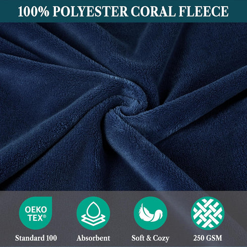 Swimming 3-8 50x30 Inch, PAVILIA Fleece Hooded Towel for Kids, Soft Plush Beach Bath Towel, Absorbent Shower Wrap