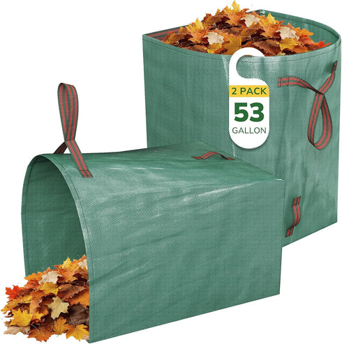 GreatBuddy Lawn Bag, 53 Gallon Yard Waste Bags, Heavy Duty PP Garden