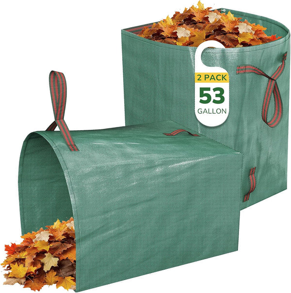 GreatBuddy Lawn Bag, 53 Gallon Yard Waste Bags, Heavy Duty PP Garden