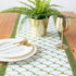 The White Petals Green Dresser Scarf Table Runner, 14x48 inch | Fabric Lined, No Fray Edges | Home, Kitchen, Wedding