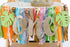 1st Set PapaKit Wild One Birthday Boys High Chair Decoration Premium - Lion King Crown, Rustic Ribbon Garland, Palm