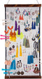 FEQO Earring Organizer, Hanging Mesh Holder with 20 Pieces S Shape Black Hooks, Jewelry Display Organizer