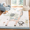 SAFAVIEH Carousel Kids Collection Area Rug - 4' Square, Ivory, Animal Design,