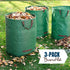 3-Pack 72 MEKKAPRO Big Gulp Lawn Bags, gallons Heavy Duty Lawn and Leaf Bags with Reinforced Handles, Reusable Yard