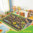 47''x71'' Kids Racing Rug Car Road Kid Rug Carpet Playmat for Playoom Traffic Road Kid Play Mat for BedroomKids