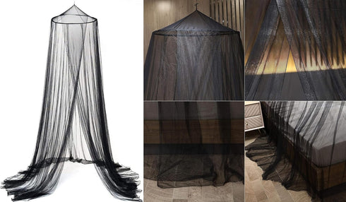 Comtelek Mosquito Net Bed Canopy for Girls,King Canopy Bed Curtains Full Queen Size from Ceiling,Dome Mosquito Netting