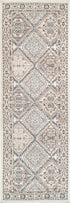 nuLOOM 2x8 Becca Traditional Tiled Area Rug, Beige, Stain Resistant, Faded Transitional Design for Home