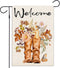 Welcome Boots Garden Flag, Vertical Double Sided Flower Bird Autumn Fall Decor 12.5 x 18 Inches