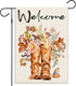 Welcome Boots Garden Flag, Vertical Double Sided Flower Bird Autumn Fall Decor 12.5 x 18 Inches