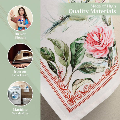 100% Cotton Kitchen Towel Campagne Maison d' Hermine, Set of 2, Super Soft, Quick Drying