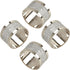 SARO LIFESTYLE 4-Piece Sparkling Design Napkin Ring Set, Silver