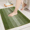 COSY HOMEER 28x18 Inch Bath Rugs, 100% Polyester Extra Soft Non-Slip Bathroom Mats, Machine Washable, Green