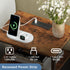 2 OLIXIS Nightstand with Charging Station, Bedside Table with USB Ports & Type-C, Fabric Drawers Night Stand with Open