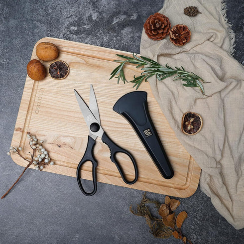 Linoroso Kitchen Shears Heavy Duty with Magnetic Holder, Dishwasher Safe All Purpose Scissors Made with Japanese Steel