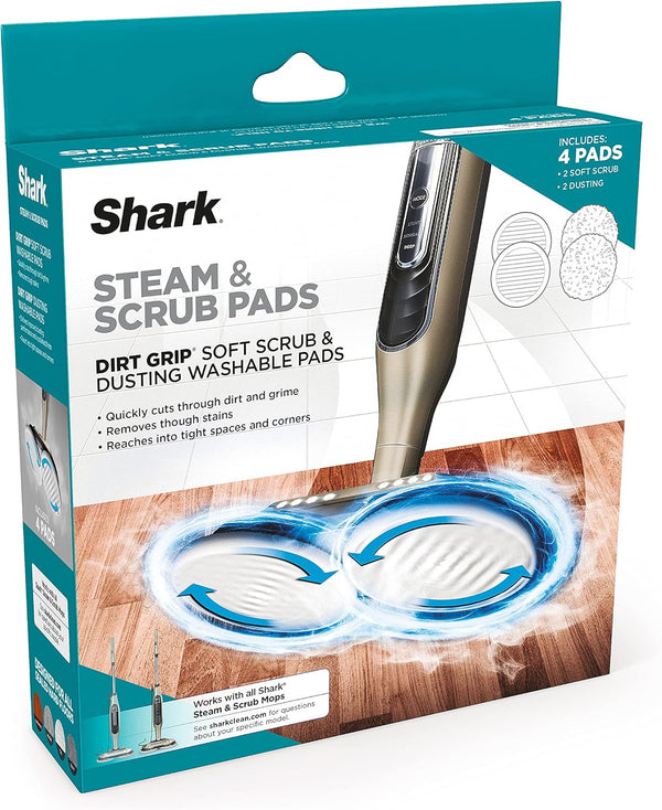 Shark Steam & Scrub Dirt Grip Soft Scrub & Dusting Washable Pads,