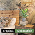 16" Small Artificial Tropical Fake Plants for Indoor Office Desk, Shelf, Bathroom Home Decor