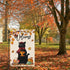 Welcome Fall Garden Flag 12 x 18 Inch Double Sided Burlap, Black Cat with Pumpkins Garden Flags, Maple Leaves Autumn Banners for Seasonal Yard Thanksgiving Farmhouse Decoration(ONLY FLAG)