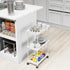 SimpleHouseware Standard Slim 3-Tier Rolling Storage Cart, White