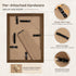 5x7 4x6, 5 7 1 Pack, FLYJOE Oak Wood Picture Frame with Mat for by USA-Sourced Natural Solid Wooden Photo Frame