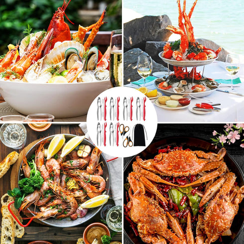 21 6 6 6 2 1 Seafood Cracker Tools, Pcs Crab Leg Crackers and Tools, Crab Crackers, Crab Leg Forks/Picks, Lobster