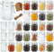TOPZEA 30 Pack Hexagon Glass Jars with Airtight Lid, 3.5oz Clear Spice