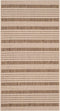 SAFAVIEH Courtyard Collection Accent Rug - 2' x 3'7", Brown & Bone Stripe Design, Non-Shedding & Easy Care
