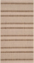SAFAVIEH Courtyard Collection Accent Rug - 2' x 3'7", Brown & Bone Stripe Design, Non-Shedding & Easy Care