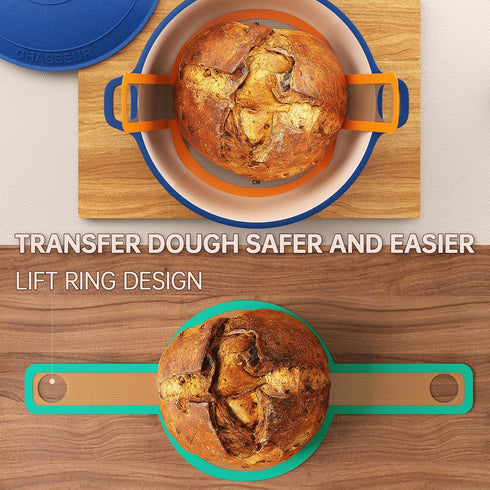 GUYDREMAT Bread Sling, Perfect Silicone Baking Mat for Sourdough Bread, 2 Pieces with Storage Band