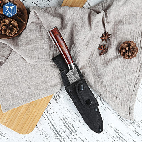 XYJ Universal Knife Sheath, Oxford Cloth Camping Knives Sleeves Case, Edge Guards Blade Protectors (Black, 5.5 * 2 inch)